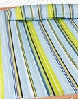 Aqua And Lime Green Striped Double Hammock