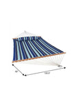 Light Blue And Dark Blue Striped Double Hammock