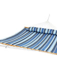 Light Blue And Dark Blue Striped Double Hammock