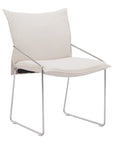 Set of Two Green And Silver Faux Linen And Wood Dining Side Chairs