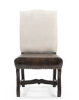 Five Piece Brown Round Solid Wood Dining Set with Four Chairs