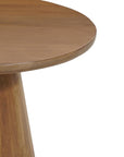 Five Piece Brown Round Solid Wood Dining Set with Four Chairs