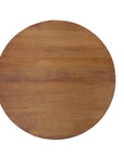 Five Piece Brown Round Solid Wood Dining Set with Four Chairs