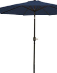 9' Dark Blue Polyester Octagonal Tilt Market Patio Umbrella