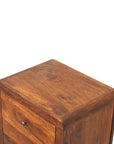 24" Chestnut Solid Wood Three Drawer Nightstand