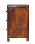 24" Chestnut Solid Wood Three Drawer Nightstand