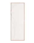 White Minimalist Geo Brown Shadowbox Wall Art