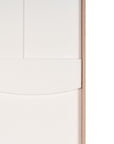 White Minimalist Geo Brown Shadowbox Wall Art