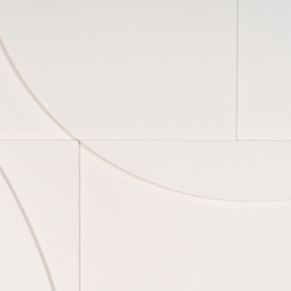 White Minimalist Geo Brown Shadowbox Wall Art