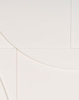 White Minimalist Geo Brown Shadowbox Wall Art