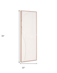 White Minimalist Geo Brown Shadowbox Wall Art