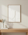 White Geo Mache Brown Shadowbox Wall Art