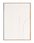 White Geo Mache Brown Shadowbox Wall Art