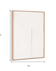 White Geo Mache Brown Shadowbox Wall Art