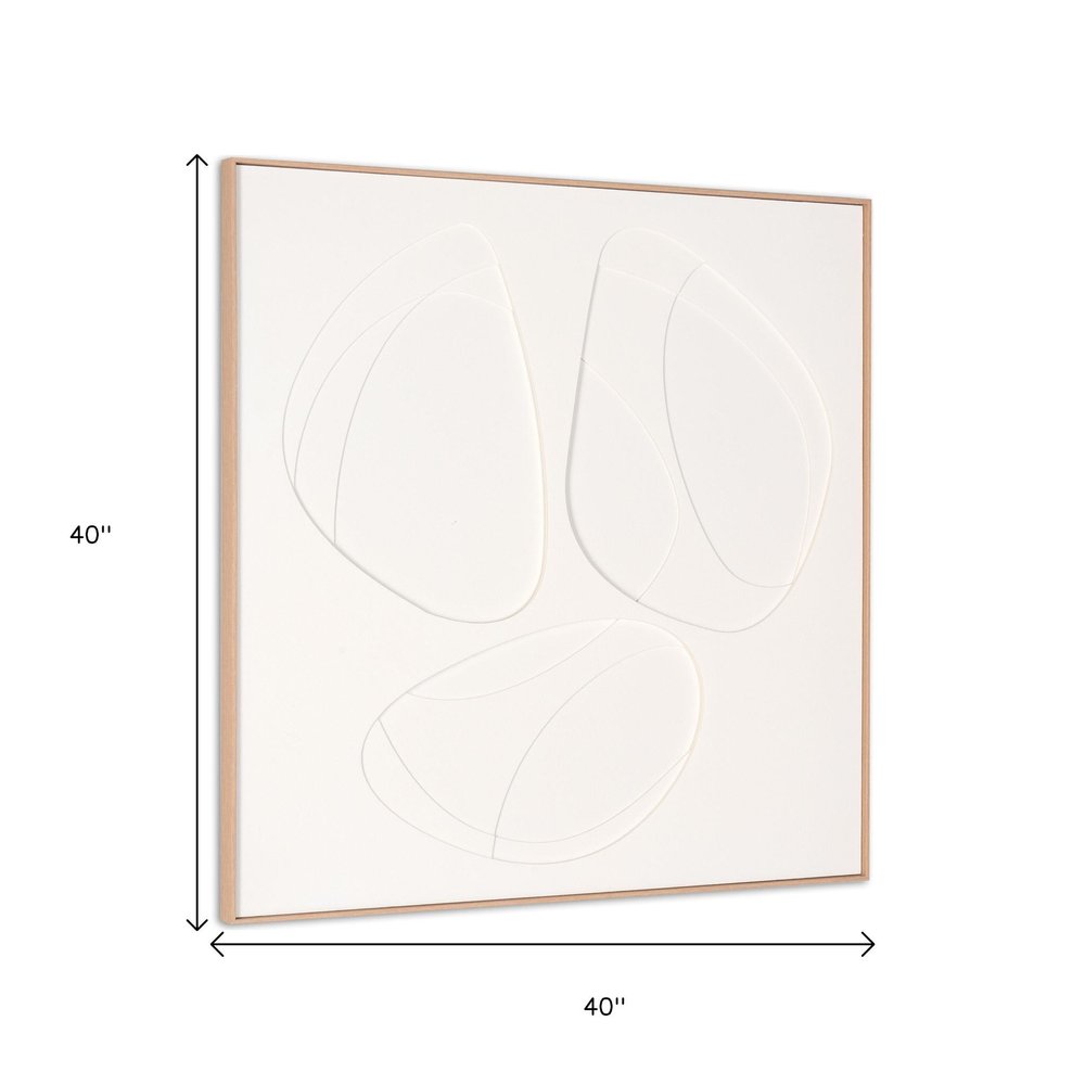 White Geo Trio Brown Shadowbox Wall Art