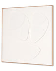 White Curvy Geo Trio Brown Shadowbox Wall Art