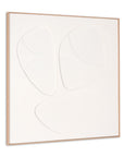 White Curvy Geo Trio Brown Shadowbox Wall Art