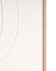 White Curvy Geo Trio Brown Shadowbox Wall Art