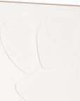 White Curvy Geo Trio Brown Shadowbox Wall Art