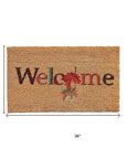 24" X 36" Natural And Brown Fall Welcome Outdoor Coir Door Mat