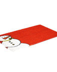 24" X 36" Red White And Black Christmas Snowman Outdoor Coir Door Mat