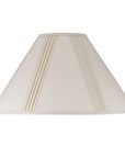 Off White Linen Pleated Empire Lamp Shade