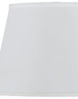 White Faux Silk Plain Drum Lamp Shade
