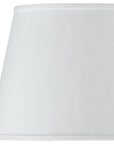 White Faux Silk Plain Drum Lamp Shade