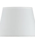 White Faux Silk Plain Drum Lamp Shade