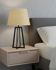 Tan Linen Plain Drum Lamp Shade