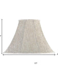 Light Gray Linen Plain Bell Lamp Shade