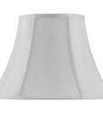 White Linen Piped Bell Lamp Shade