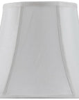 White Linen Piped Bell Lamp Shade