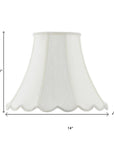 Eggshell Linen Piped Bell Lamp Shade