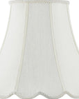 Eggshell Linen Piped Bell Lamp Shade