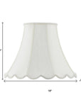 Eggshell Linen Piped Bell Lamp Shade