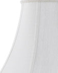 White Linen Piped Bell Lamp Shade