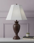 White Linen Piped Empire Lamp Shade