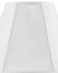 White Linen Piped Empire Lamp Shade