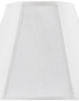 White Linen Piped Empire Lamp Shade