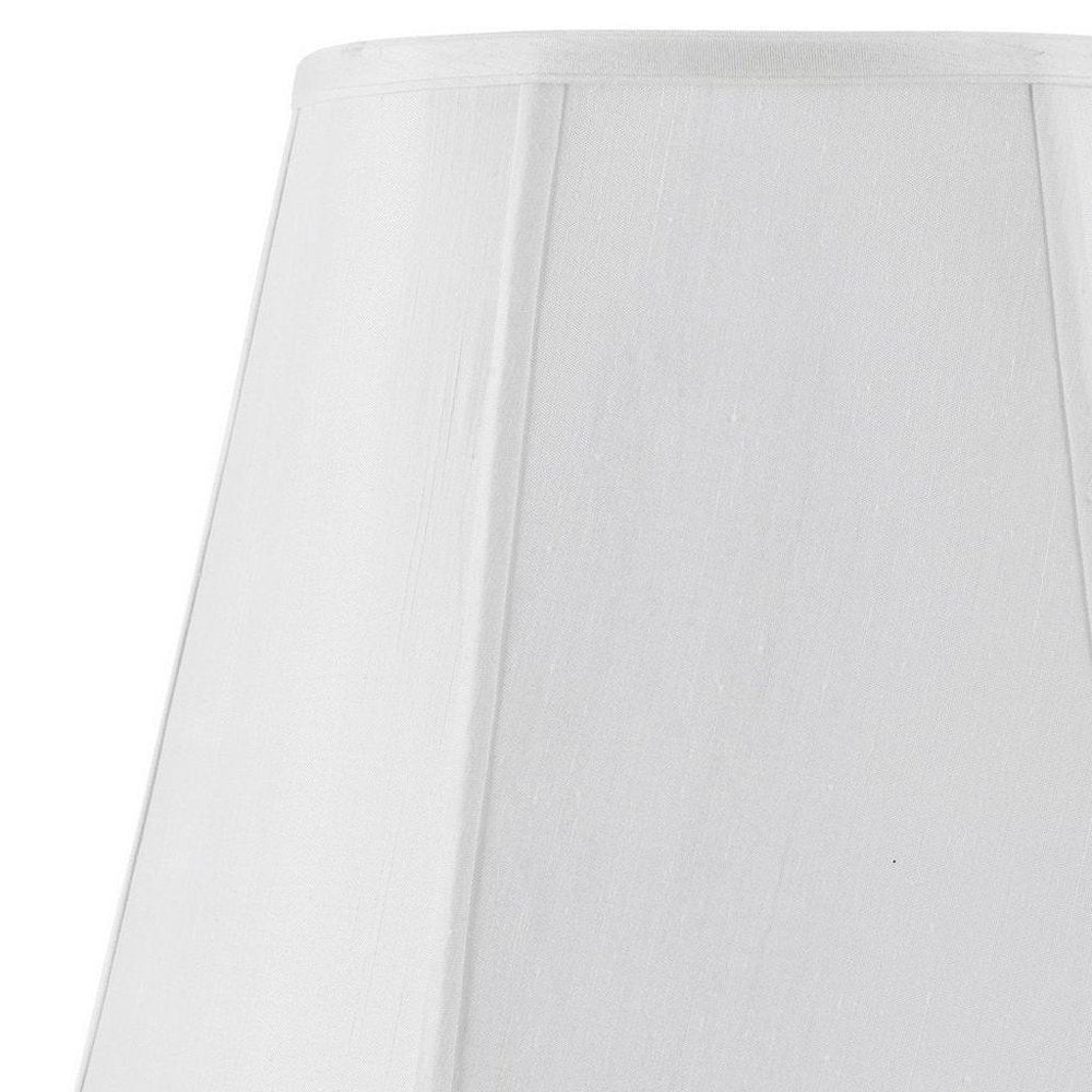 White Linen Piped Empire Lamp Shade
