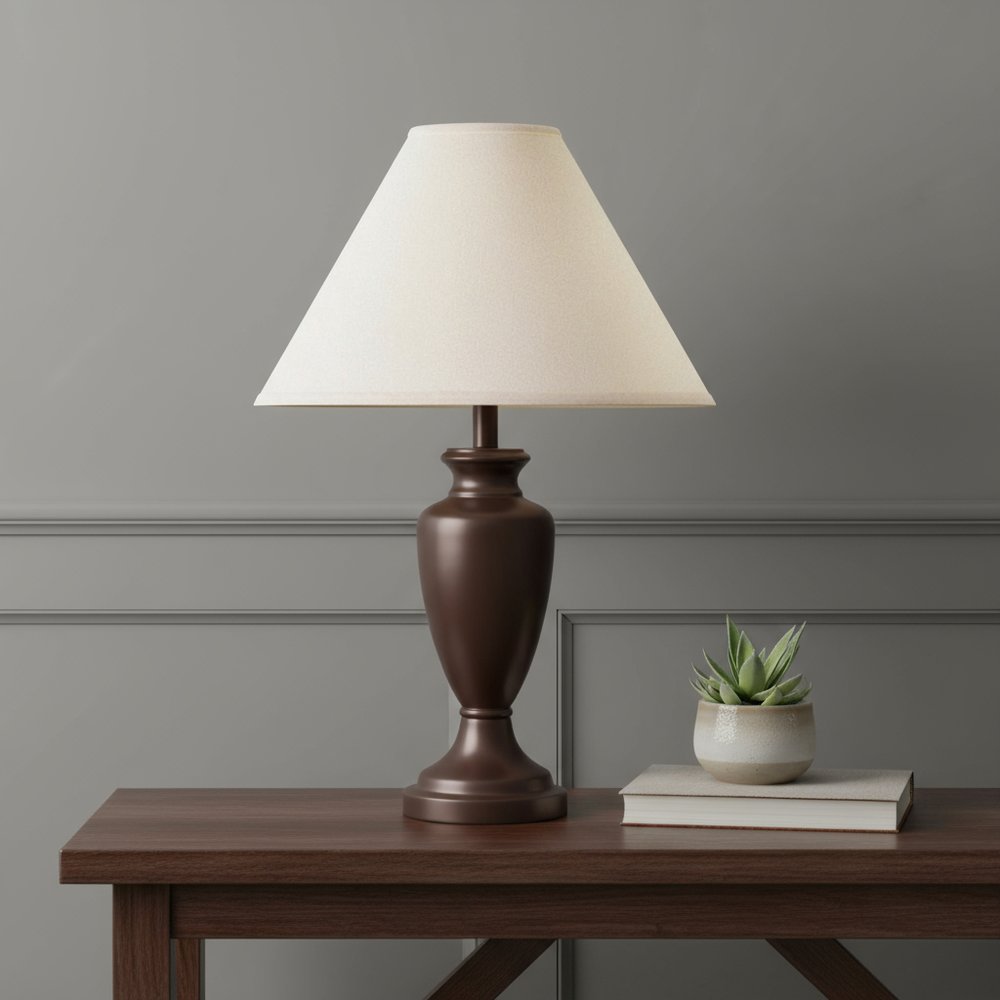 Off White Linen Plain Empire Lamp Shade