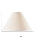 Off White Linen Plain Empire Lamp Shade