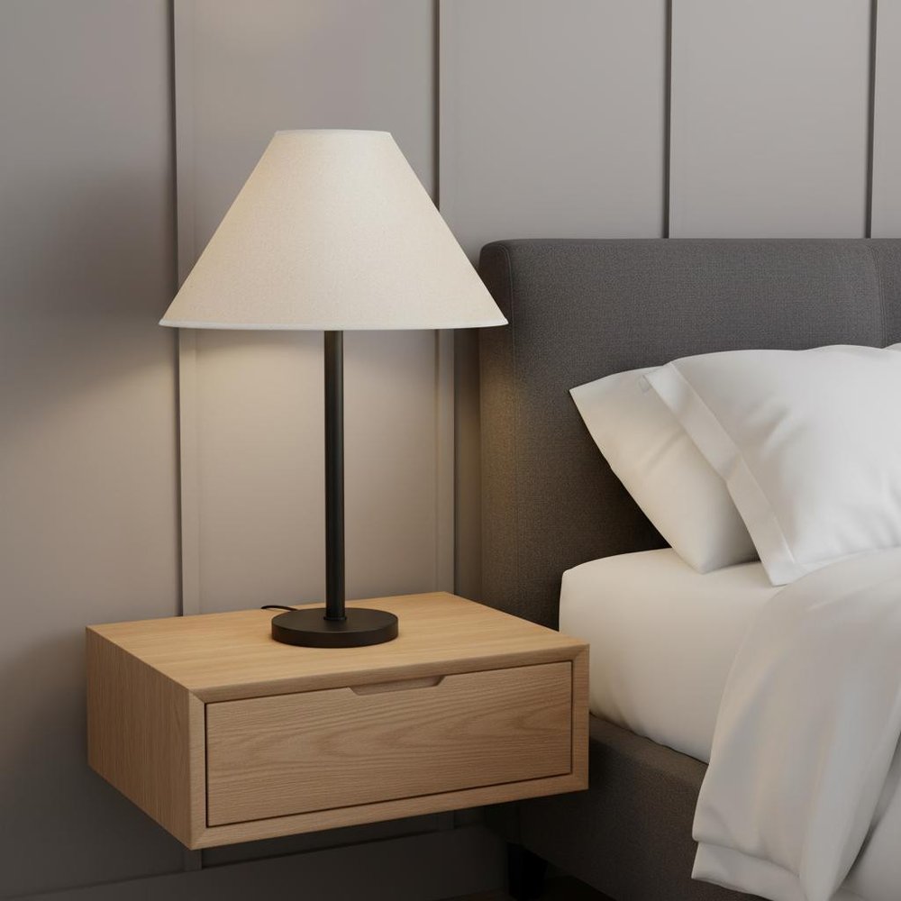 Light Brown Paper Plain Empire Lamp Shade
