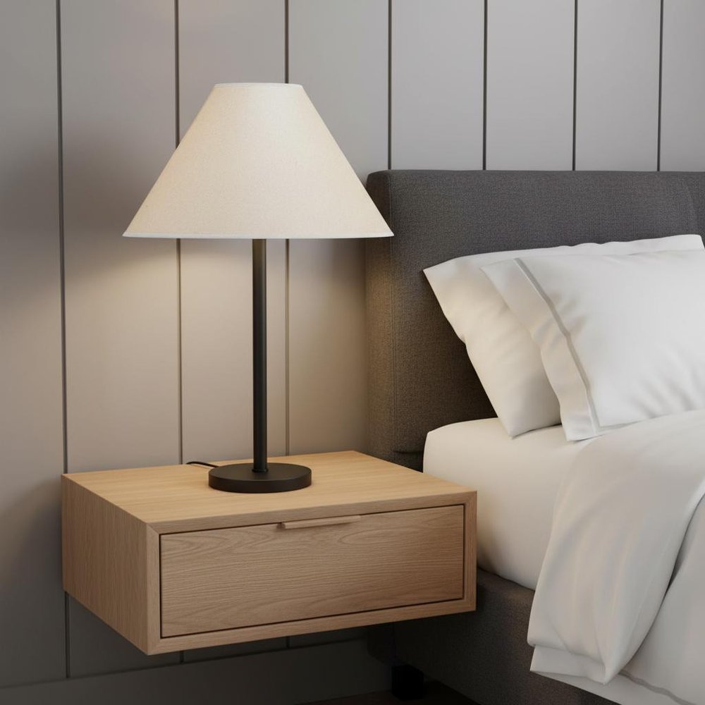Light Brown Paper Plain Empire Lamp Shade
