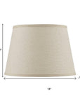 Light Brown Burlap Plain Drum Lamp Shade