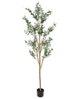 84" Green Olive Artificial Tree in a Black Pot