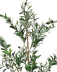 84" Green Olive Artificial Tree in a Black Pot