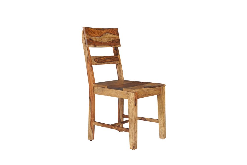 Seven Piece Brown and Black Solid Wood Dining Set with Six Chairs and One Bench