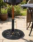 Black Market Umbrella Cast iron Free Standing Adjustable Umbrella Base